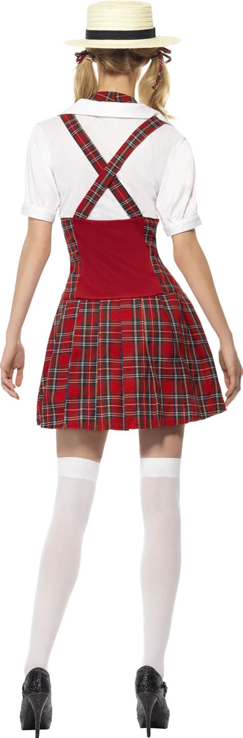 Ladies Sexy Schoolgirl Fancy Dress Costume Tartan School Girl Uniform Outfit Ebay