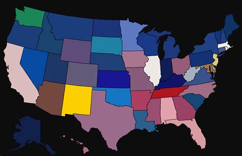 Average Colour Hue Of Country And Us State Flags Brilliant