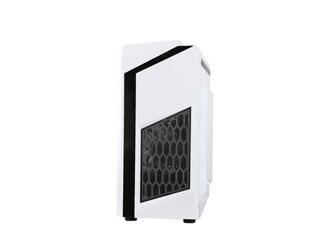 The case is made out of spcc steel and has plastic accents that come in either orange or purple; DIYPC DIY-F2-W White SPCC Micro ATX Computer Case - Newegg.com