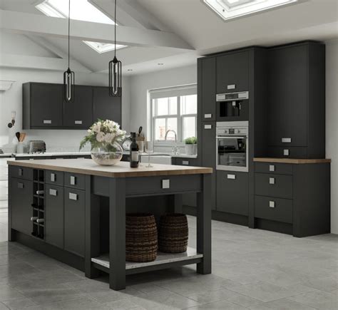 Vilo Graphite Kitchens Direct Ni Kitchen Design Black Kitchen