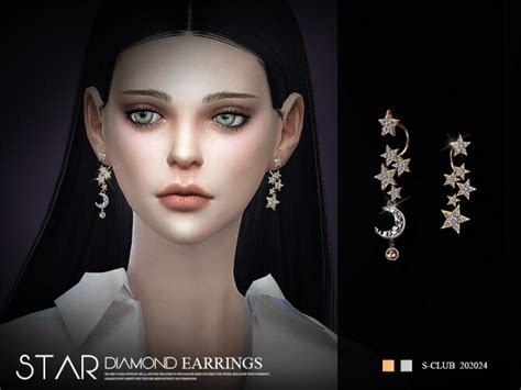 Stars Earrings 20224 By S Club Ll At Tsr Sims 4 Updates
