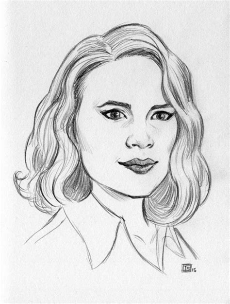 Agent Carter Sketch In Tim Shinn S Tim Shinn Commissions Comic Art Gallery Room