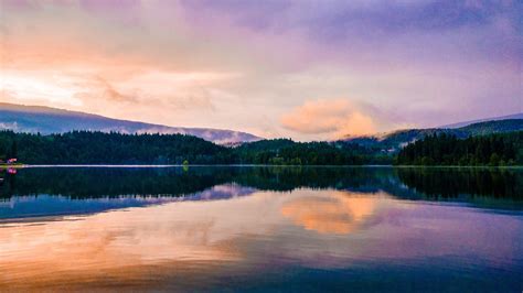 1920x1080 Mirror Lake Reflection Sunset Scenic 5k Laptop Full Hd 1080p