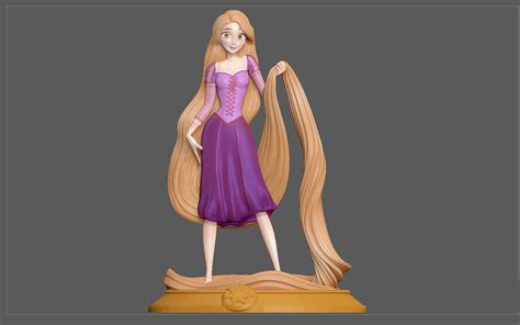 3d File Rapunzel Princess Statue Disney Anime Pretty Girl 3d Print Model・model To Download And
