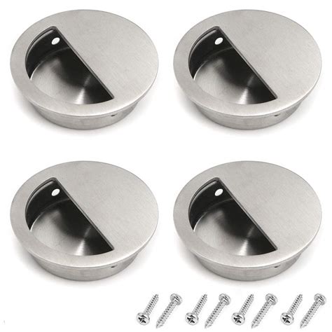 Buy Ea 4 Packs Recessed Sliding Pull Door Handles 60mm Stainless Steel