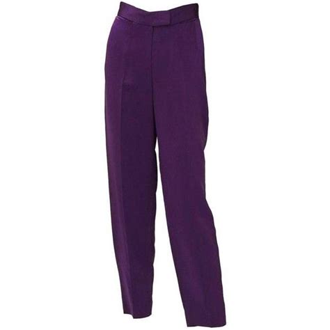 Preowned Vivienne Westwood Satin Trousers 242 Liked On Polyvore Featuring Pants Purple