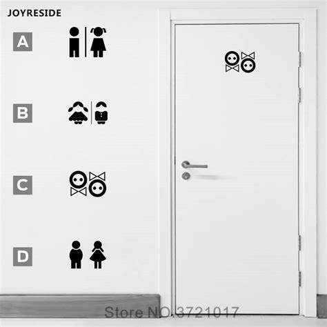 Joyreside Men Women Unisex Restroom Bathroom Toilet Sign Door Wall