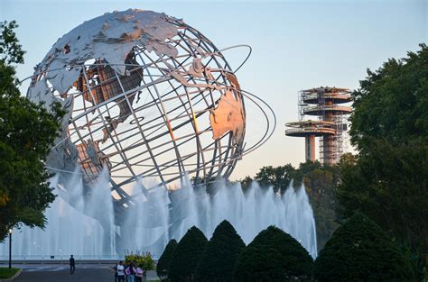 The Unisphere And New York State Pavilion Joe Shlabotnik Flickr