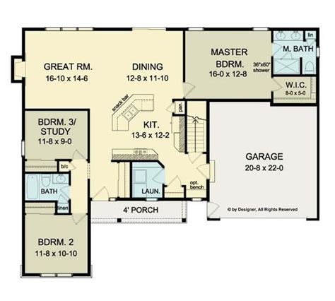 Floor plan the floor plan of a ranch is ideal for family time and entertaining. Cool Open Floor Plans Ranch Homes - New Home Plans Design