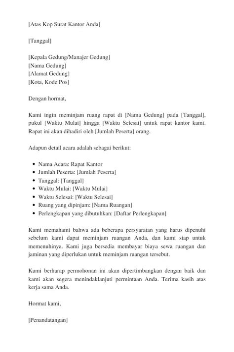 Contoh Surat Peminjaman Barang Resmi Pdf Contoh Surat Peminjaman