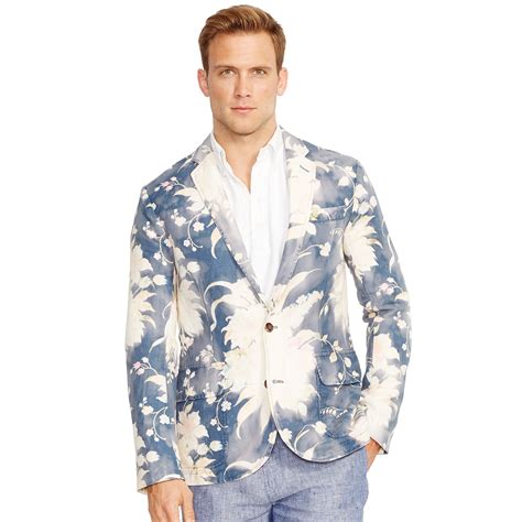 Mens sport coat patterns zlqb0d. Polo ralph lauren Floral Linen-cotton Sport Coat in Blue ...