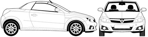 2007 Vauxhall Tigra Coupe Blueprints Free Outlines