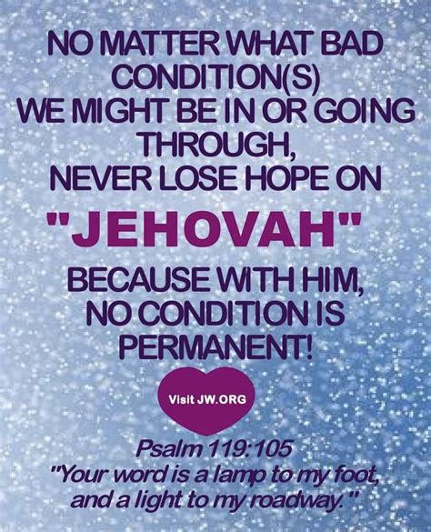 Comforting Bible Verses Jehovah Witness Quotes Psalm 119 105
