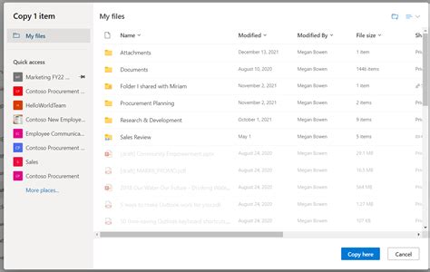 Copy Files And Folders Between Onedrive And Sharepoint Sites Microsoft Support