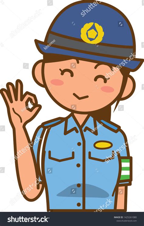 Image Illustration Of A Female Police Officer Royalty Free Stock