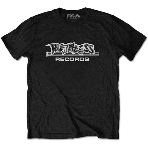 Nwa Ruthless Records Logo Black T Shirt
