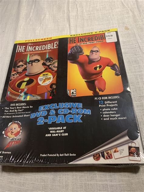 The Incredibles 2 Disc Dvd Cd Rom Print Studio Movie Film