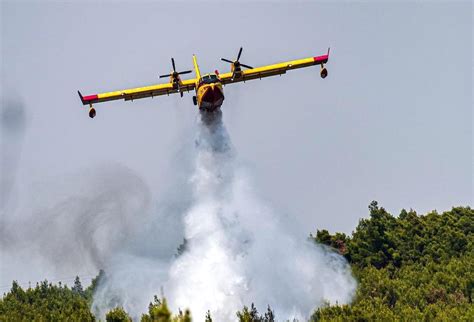 Fire Fighting Plane Crashes In Greece Pilot Found Safe