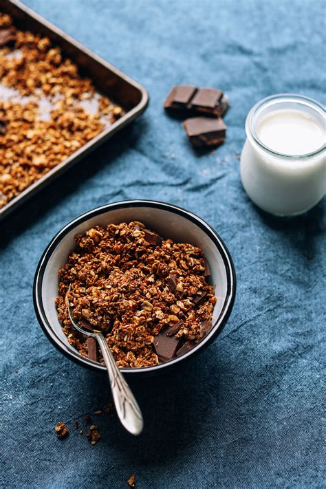 Chocolate Granola With Sea Salt Minimalist Baker Recipes