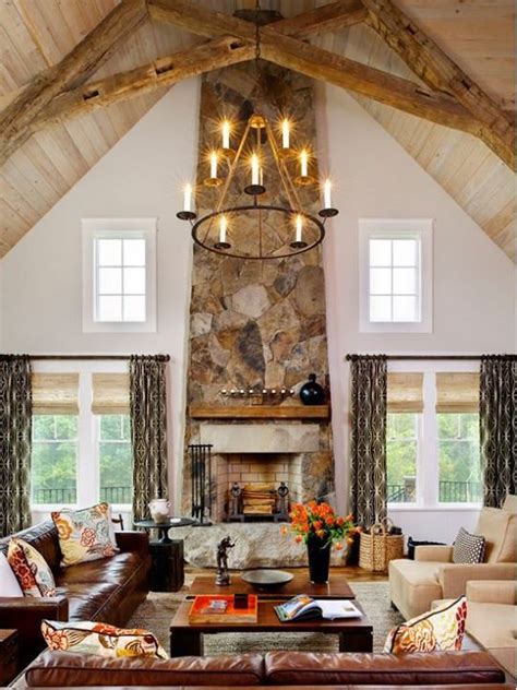 The Vaulted Ceiling In This Living Area Makes The Room Look Bright And