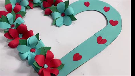 Diy Beautiful Paper Heart Wall Art Youtube