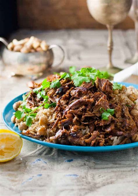 Onion, peppers, garlic, and seasonings add delicious flavor. Middle Eastern Shredded Lamb with Chickpea Pilaf (Rice ...