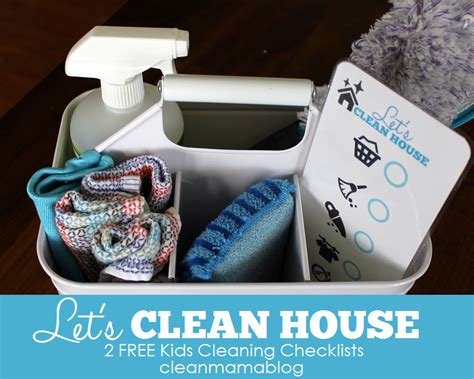 Lets Clean House Cleaning With Kids 2 Free Printable Chore Lists