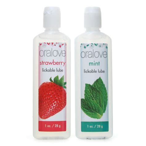 Oralove Delicious Duo Lickable Lubes In Strawberry And Mint Doc Johnson Flavored Sex Lubes Canada