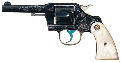 Factory Engraved Colt Army Special Revolver With Factory Letter Rock
