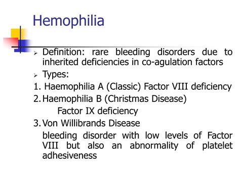 Ppt Hemophilia Powerpoint Presentation Free Download Id149152