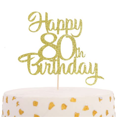 Buy Happy 80th Birthday Cake Topper 80th Birthday Cake Topper80th