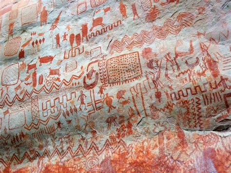 Cerro Azul Nuevo Tolima And El Raudal Ancient Rock Paintings In