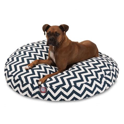 Majestic Pet Chevron Round Pet Bed Size 42l X 42w X 5h Blue