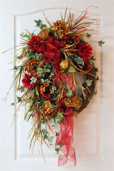 Front Door Wreaths Fall Front Doors And Fall Wreaths On