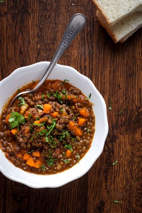Cook one cup of lentils in 6 cups of water until they are tender. Heartwarming Green Lentil Stew | Lentil stew recipes ...
