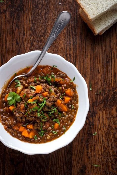 Recipe by olia hercules, oliahercules.com. Heartwarming Green Lentil Stew in 2020 | Green lentil ...