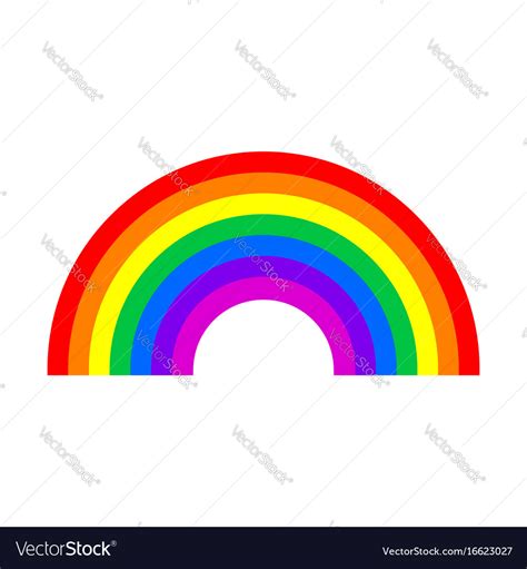 Rainbow Symbol Isolated On White Background Vector Image