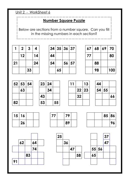 8 Best Images Of Missing Number Puzzle Worksheet Puzzle With Numbers