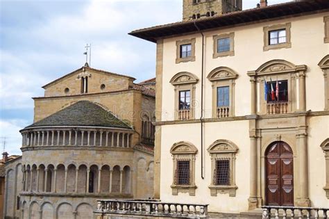 The Ancient Palaces Overlooking The Big Square In Arezzo Tuscany