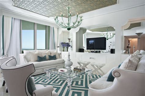 Hollywood Regency Interior Design Eclectic Living Room Miami By