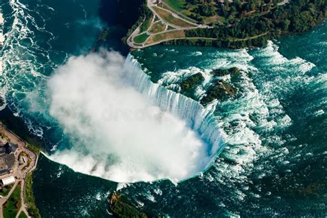 Fantastic Aerial Views Of The Niagara Falls Ontario Canada Stock