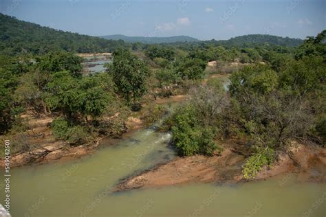 Indravati River Flowing At Dantewada Of Chhattisgarh Stock Photo