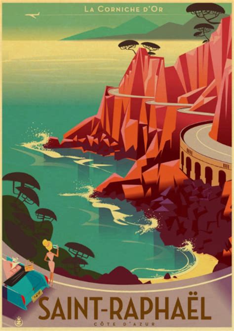 Travel Poster Set Of 9 Posters Vintage Poster Cassis Etsy