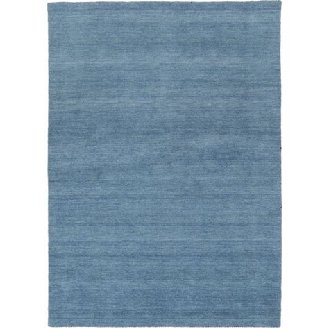 Brayden Studio Paradise Solid Colour Hand Woven Blue Area Rug Wayfair