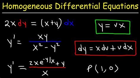 Homogeneous Differential Equations Youtube