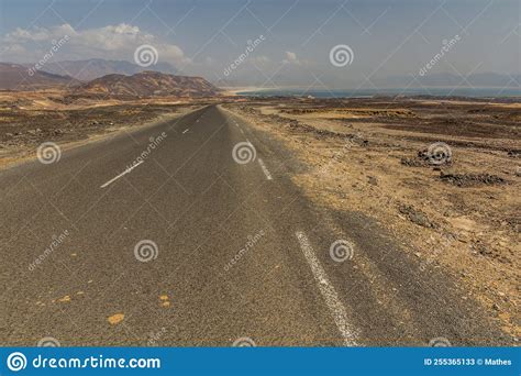 Road To Lake Assal In Djibou Stock Image Image Of Nature Speed