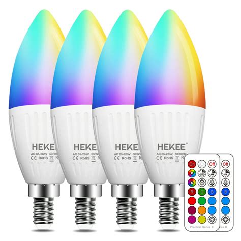 E12 Led Candle Light Bulbs Color Changing 40w Incandescent Equivalent