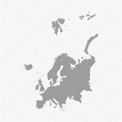 Map Of Europe In Gray On A White Background — Stock Vector © Stas11