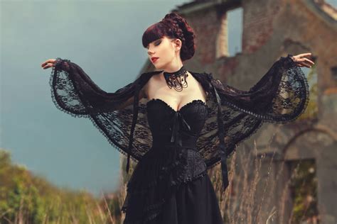 Gothic Victorian Vampire Elegant Burlesque Lolita Black Lace Etsy