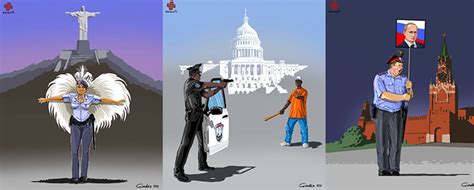 Satirical Illustrations Of Police Officers Around The World News